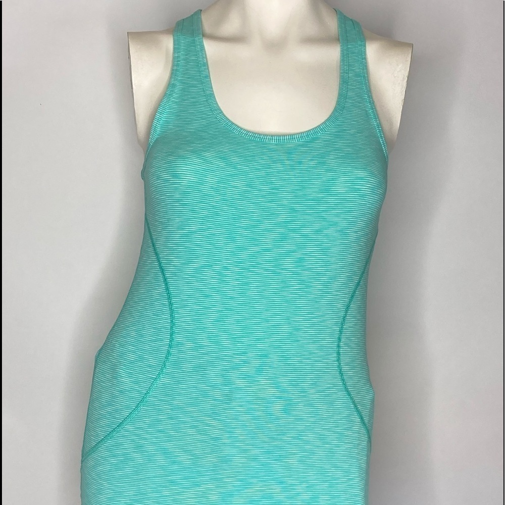 Zella Striped Razor Back Tank Top Sz Small - Picture 2 of 6